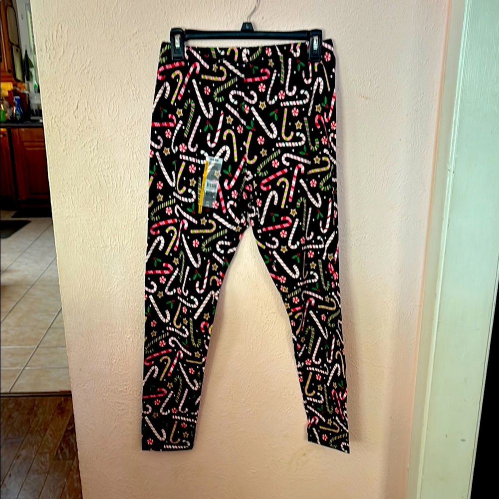 Candy Cane Print Leggings